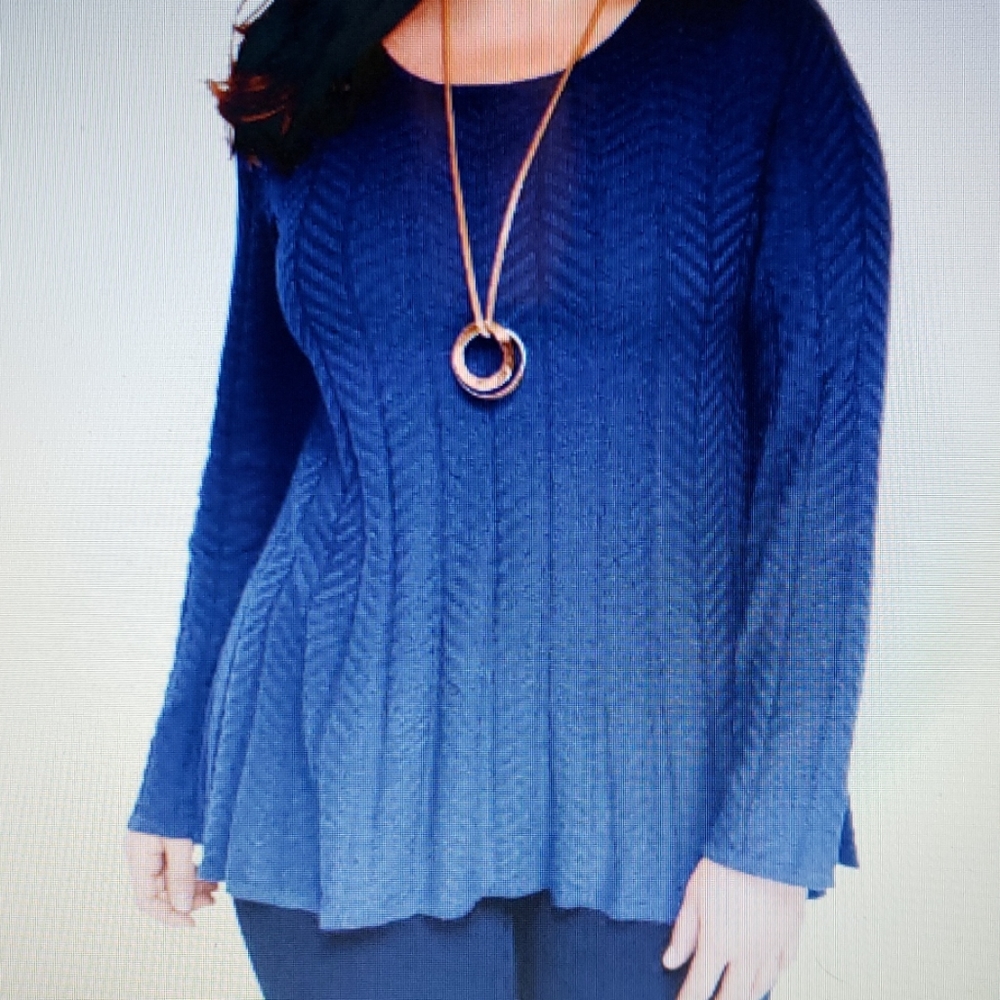 Chevron Fit & Flare sweater